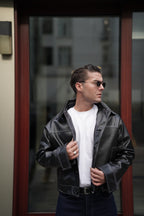 Dikiş Detaylı GST Deri Ceket