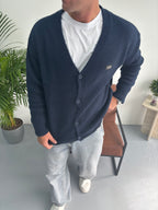 Basic Soft Relaxed Fit Nakış Detaylı Triko Hırka