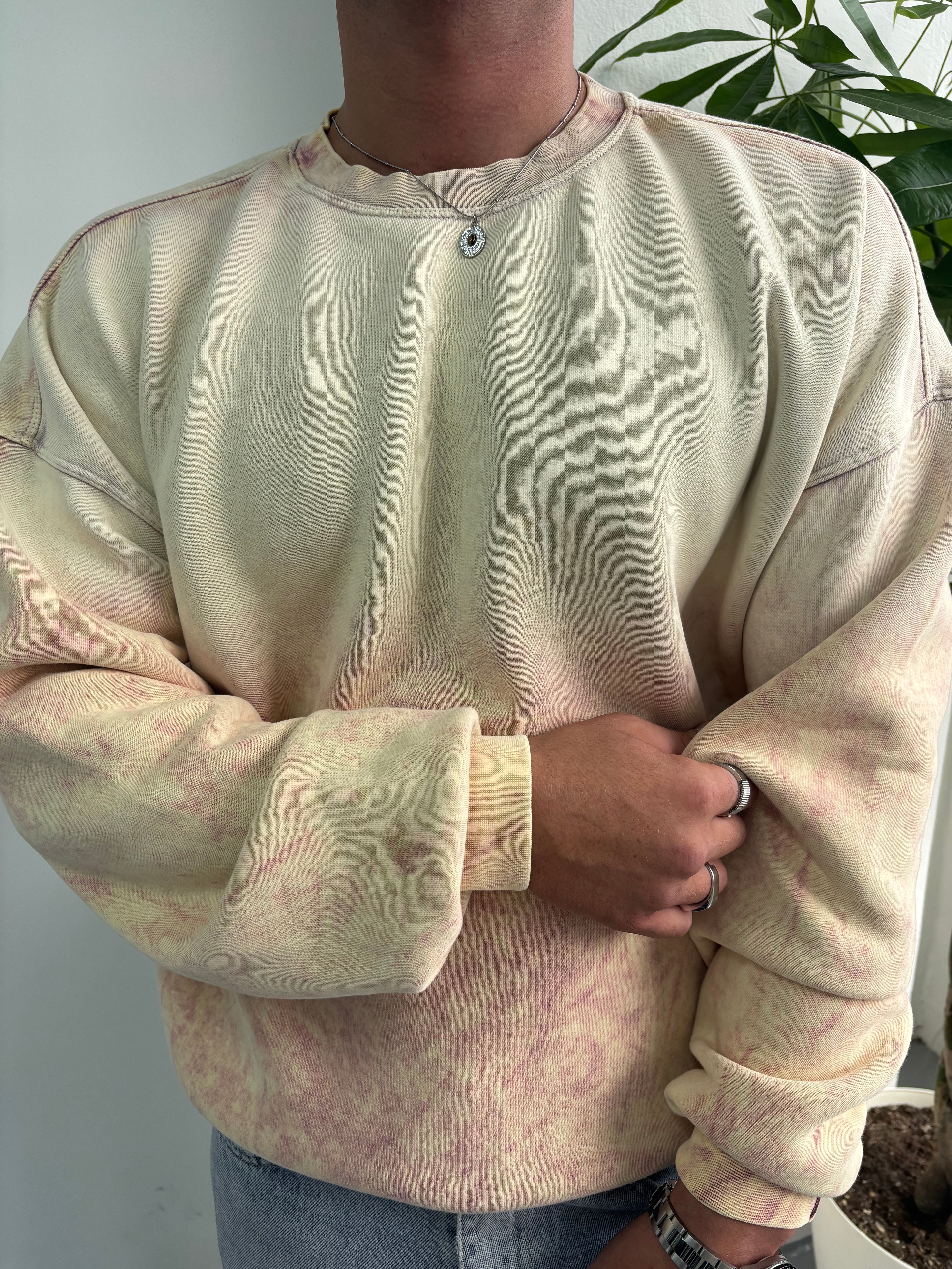 Sprey Yıkamalı Oversize Sweatshirt