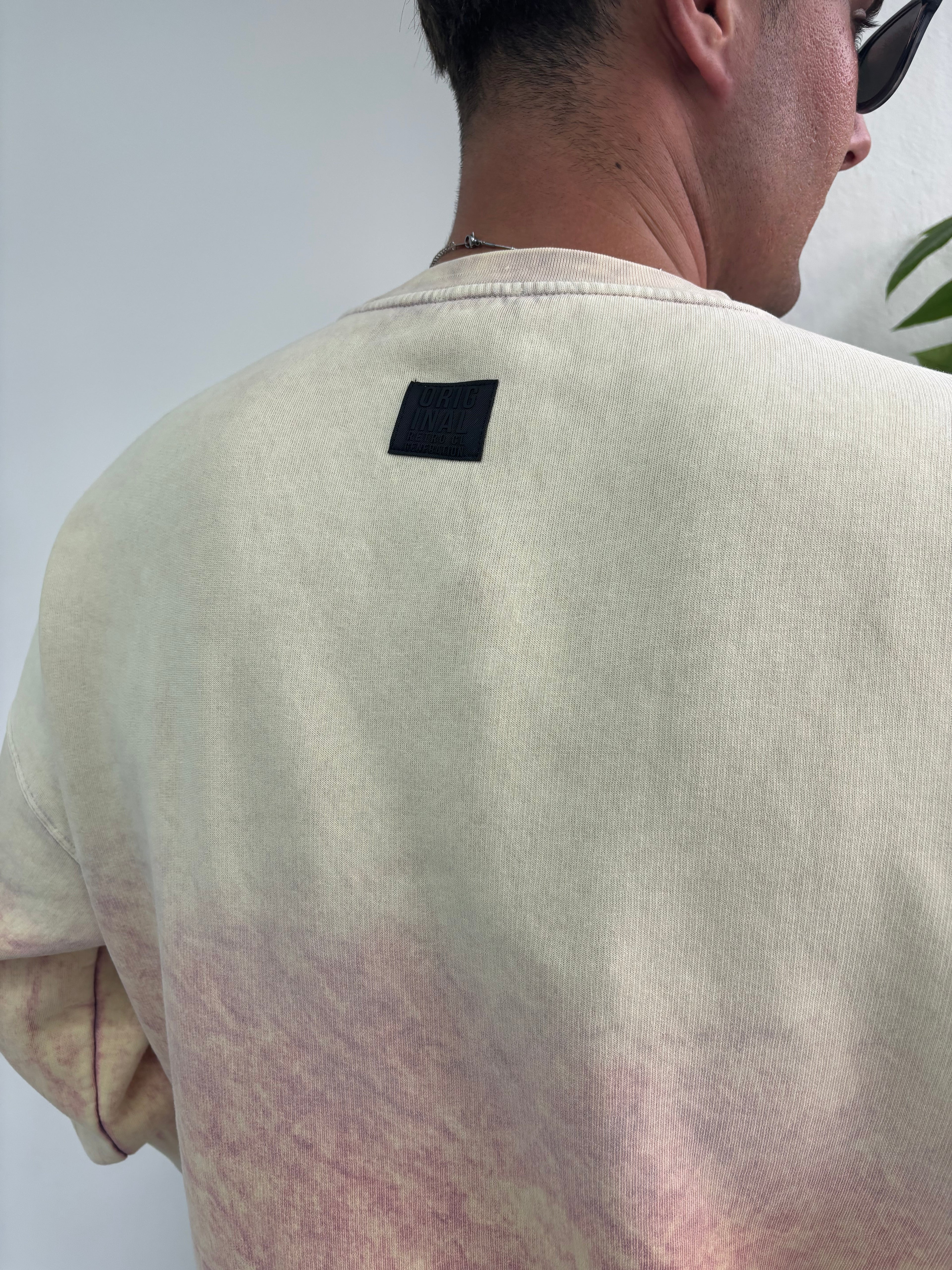 Sprey Yıkamalı Oversize Sweatshirt