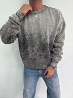 Sprey Yıkamalı Oversize Sweatshirt