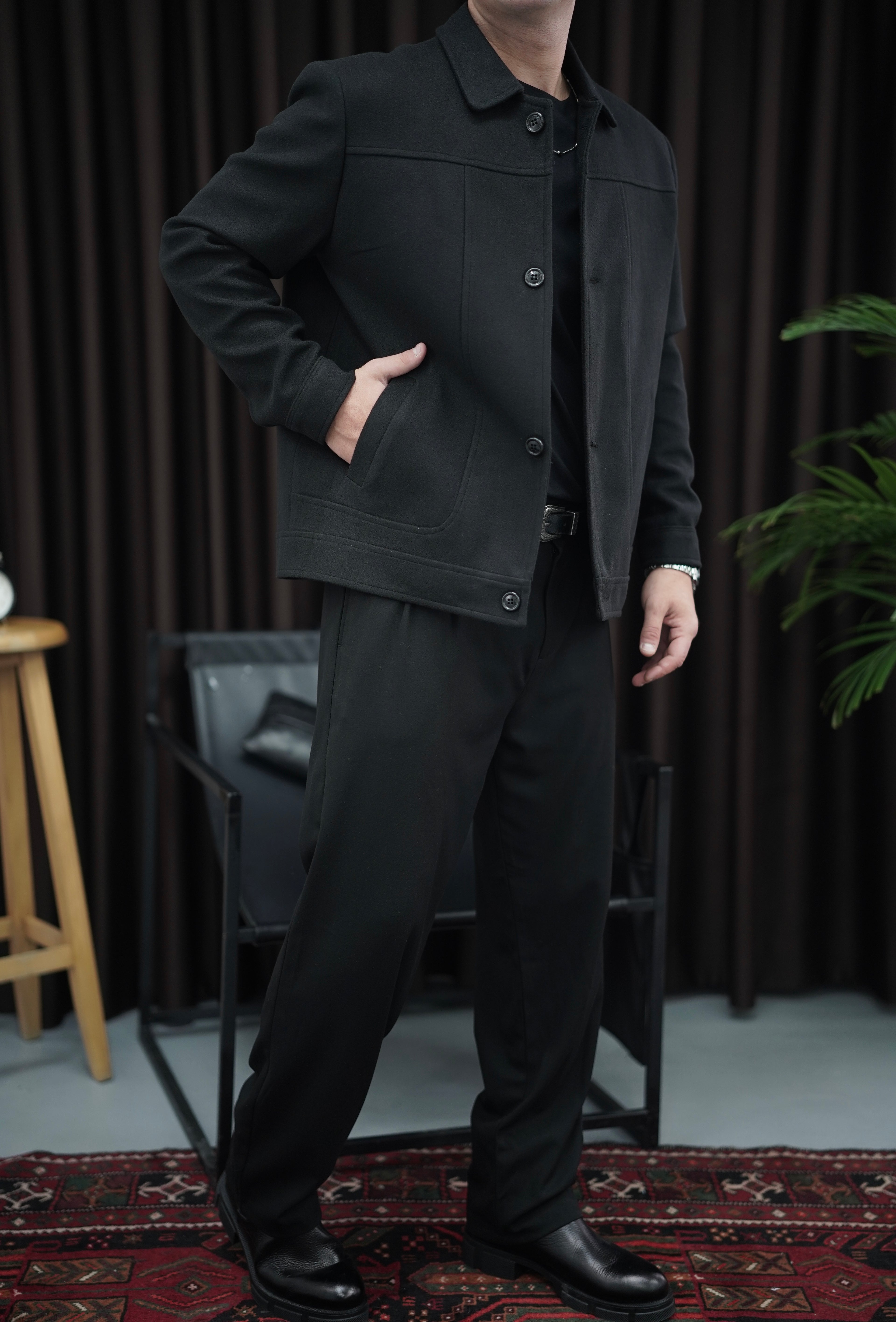 Çift Cepli Kaşe Ceket