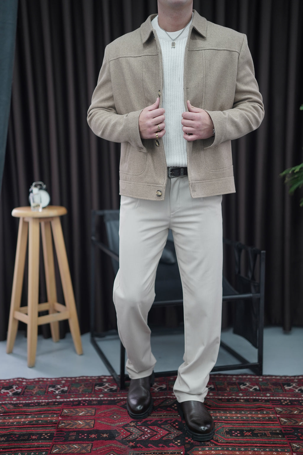 Çift Cepli Kaşe Ceket