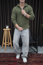 Yarım Fermuarlı Kazak