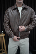 Retro Oversize Deri Ceket