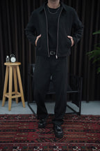 Çift Fermuarlı Kaşe Ceket