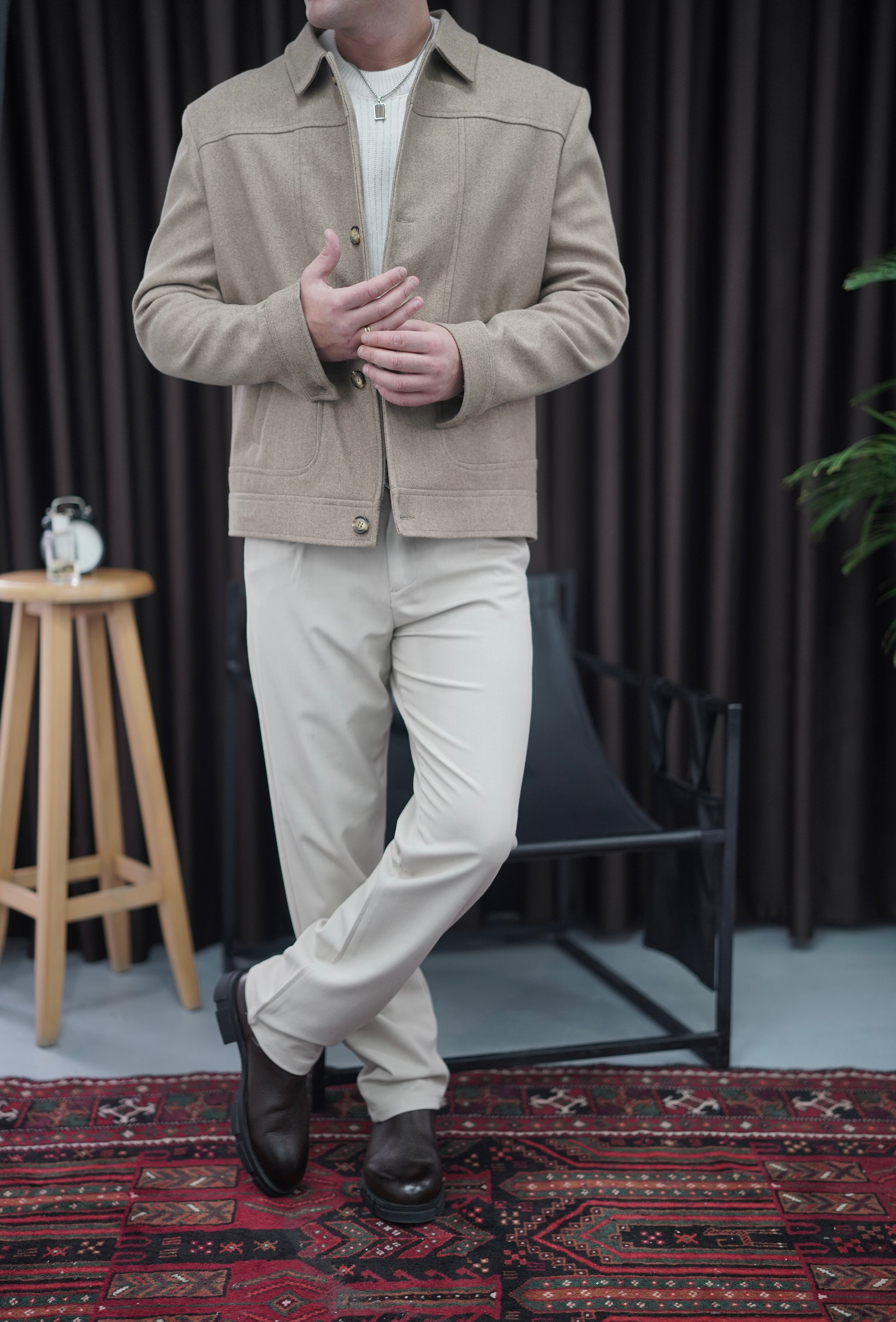 Çift Cepli Kaşe Ceket