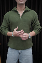 Yarım Fermuarlı Kazak