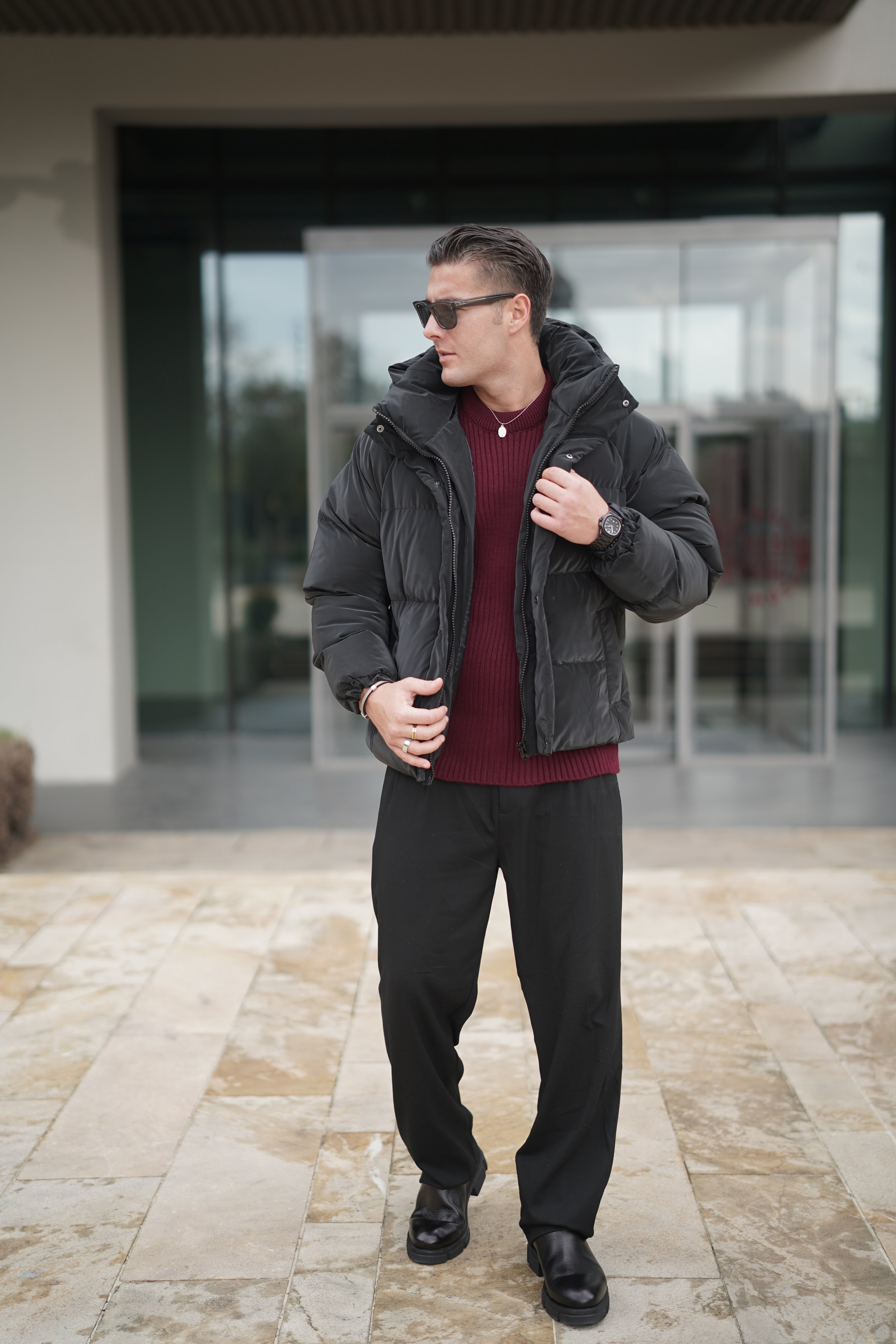 Kapşonlu Şişme Mont