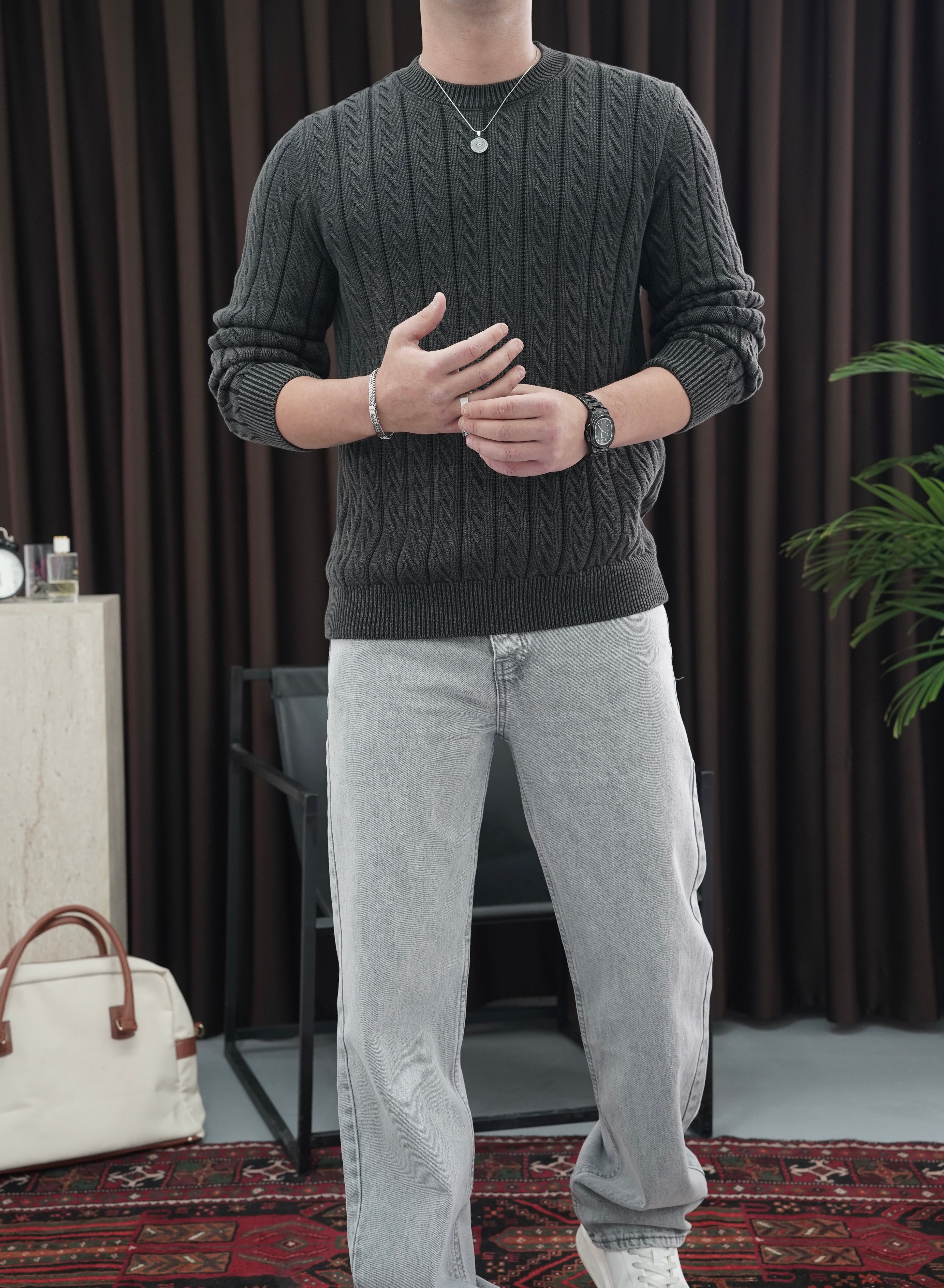 Kendinden Çizgili Kazak