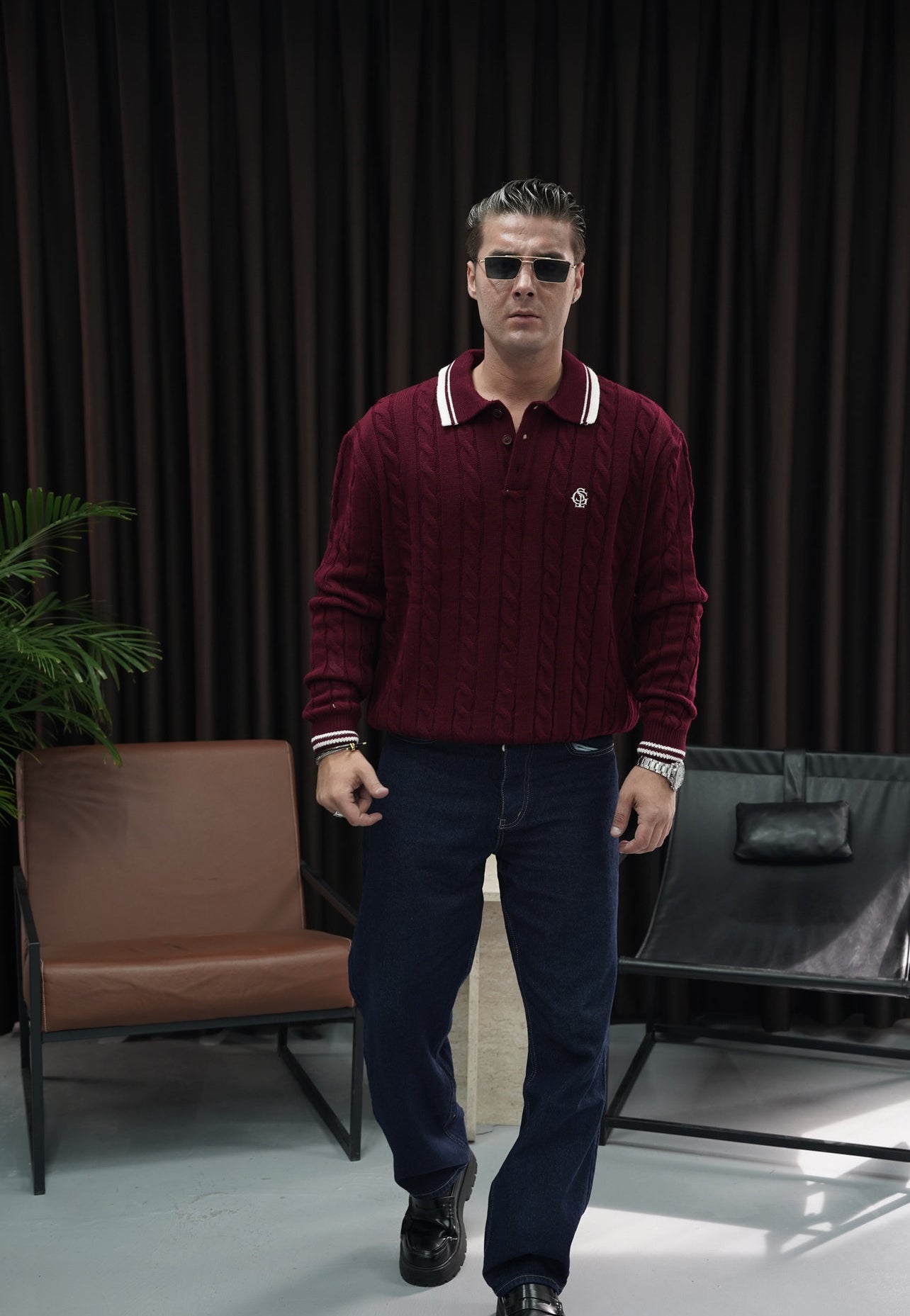 Saç Örgü Oversize Kazak