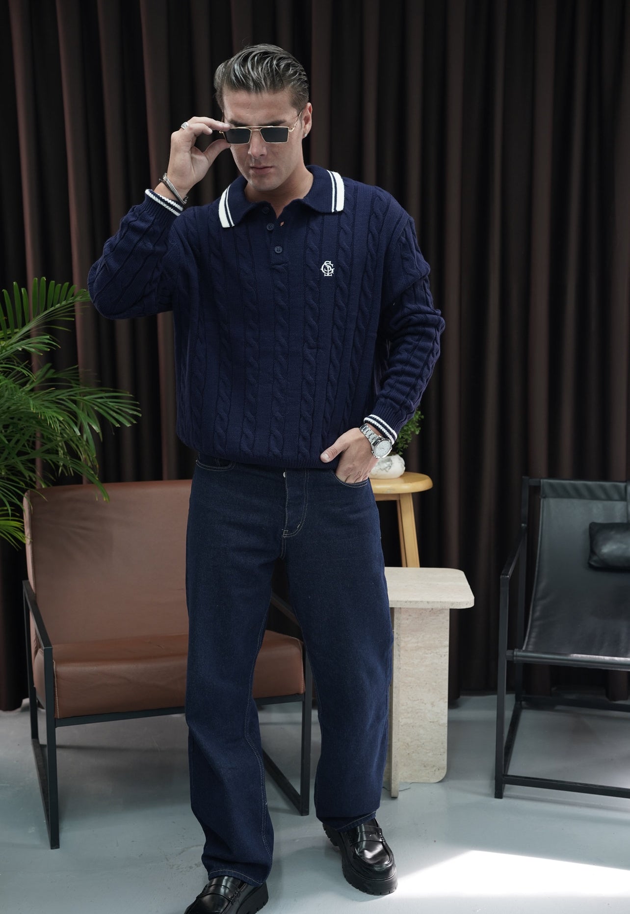 Saç Örgü Oversize Kazak