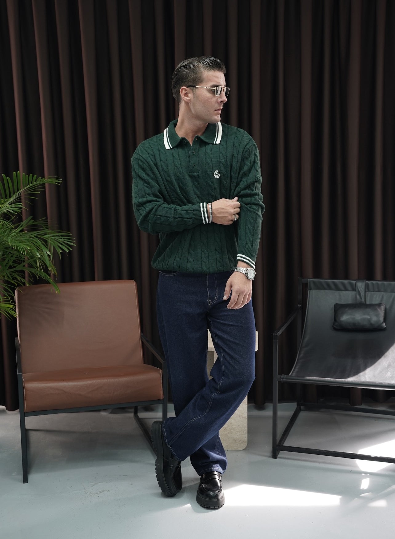 Saç Örgü Oversize Kazak