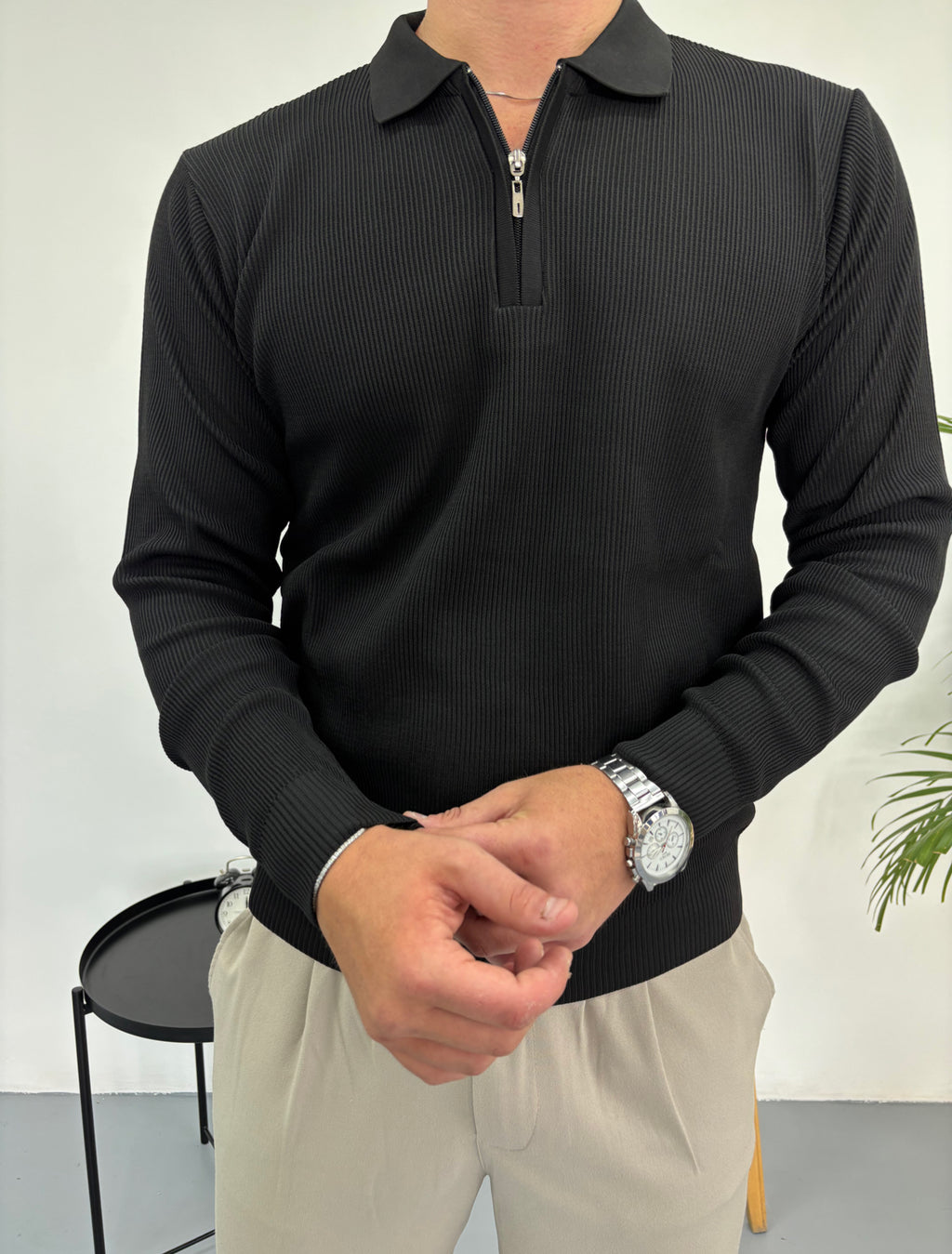 Yarım Fermuarlı Triko Kazak