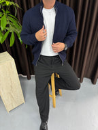 Tam Fermuarlı Basic Hırka