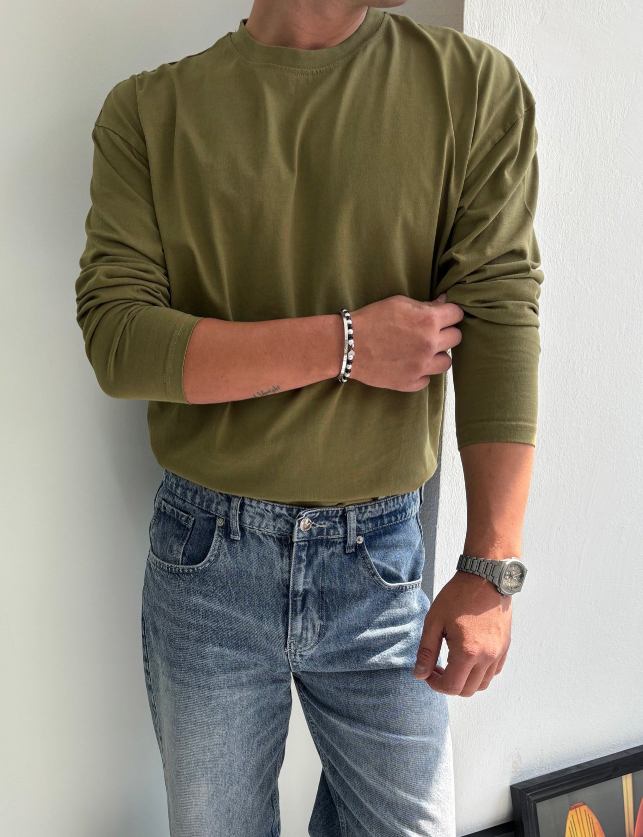 Basic Uzun Kollu Sweatshirt
