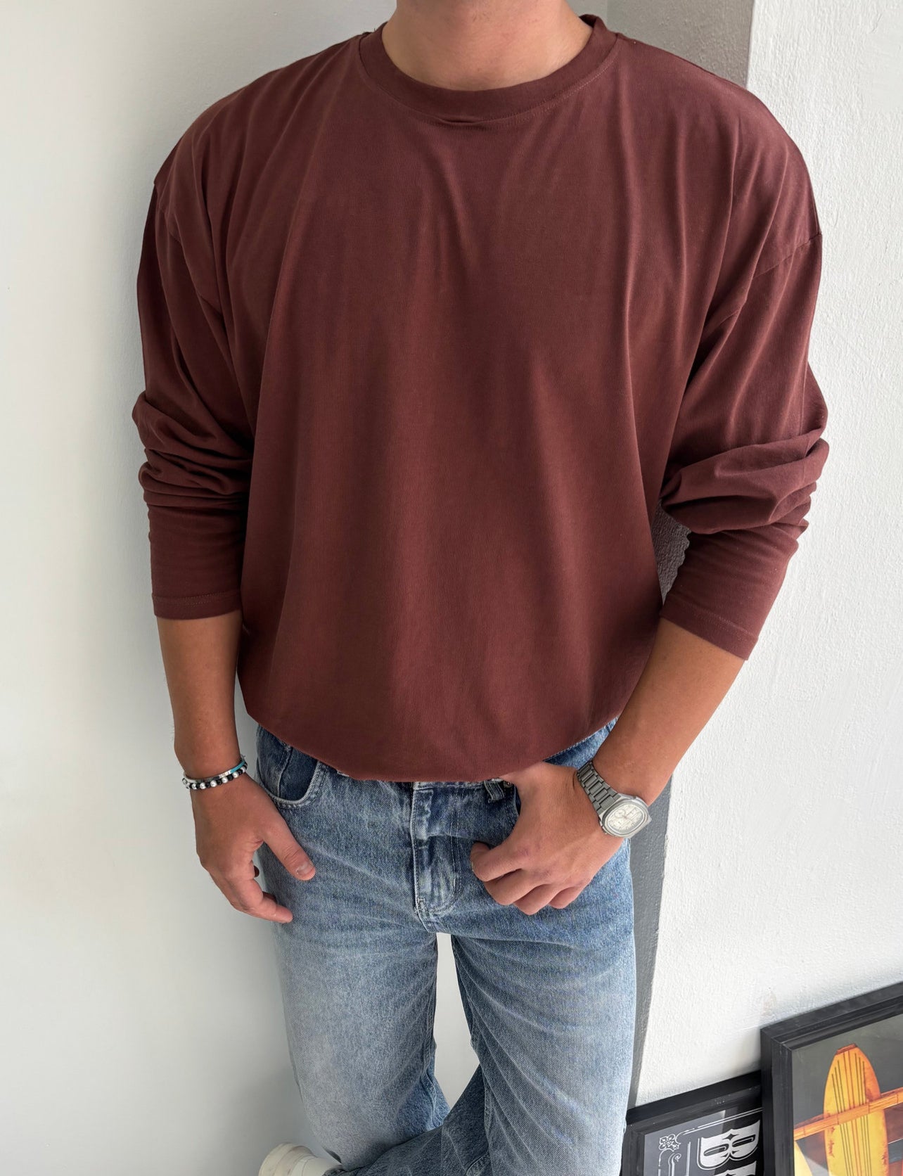 Basic Uzun Kollu Sweatshirt