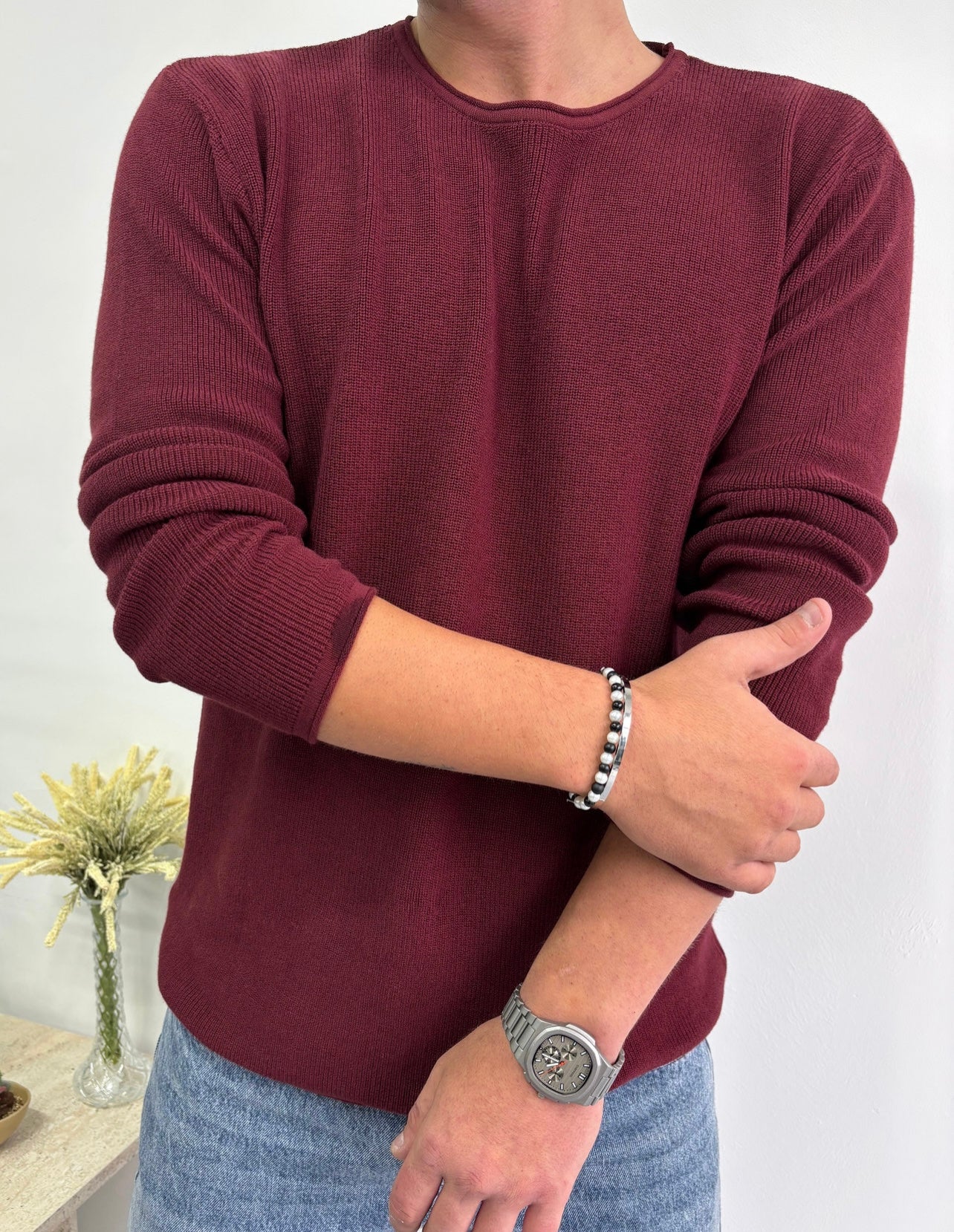 İnce Dokulu Basic Triko Kazak