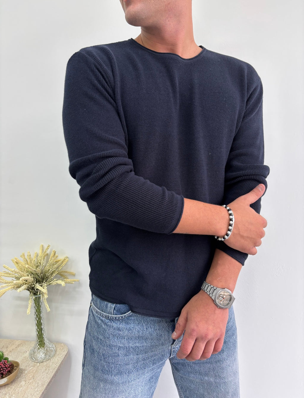 İnce Dokulu Basic Triko Kazak