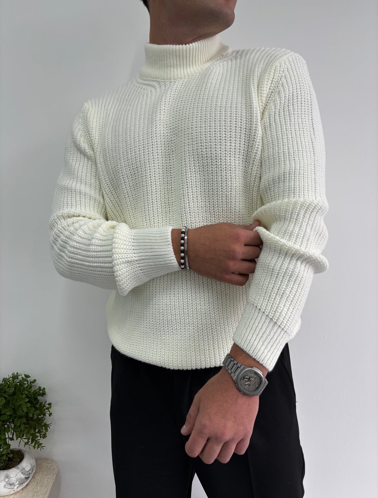 Yarım Balıkçı Yaka Triko Kazak