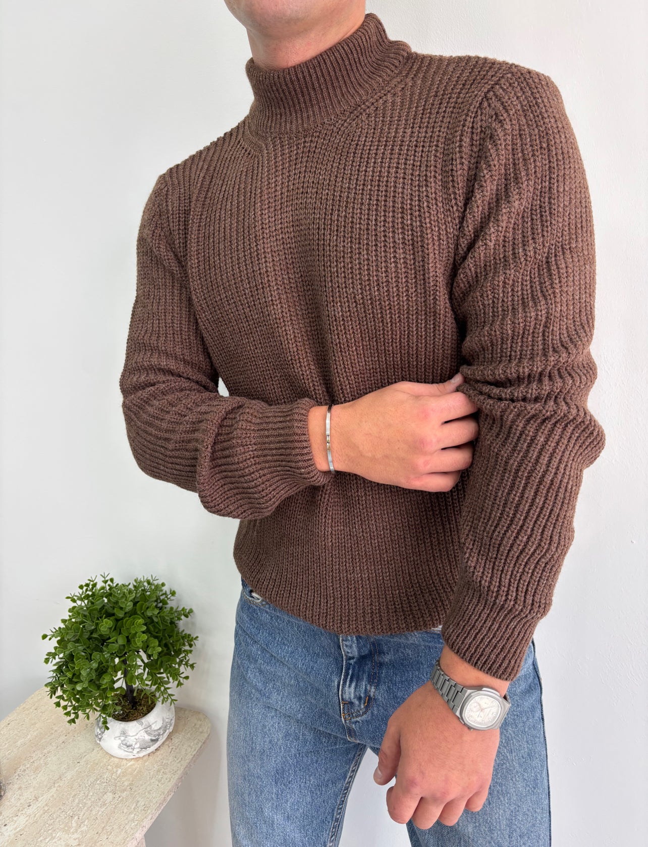 Yarım Balıkçı Yaka Triko Kazak