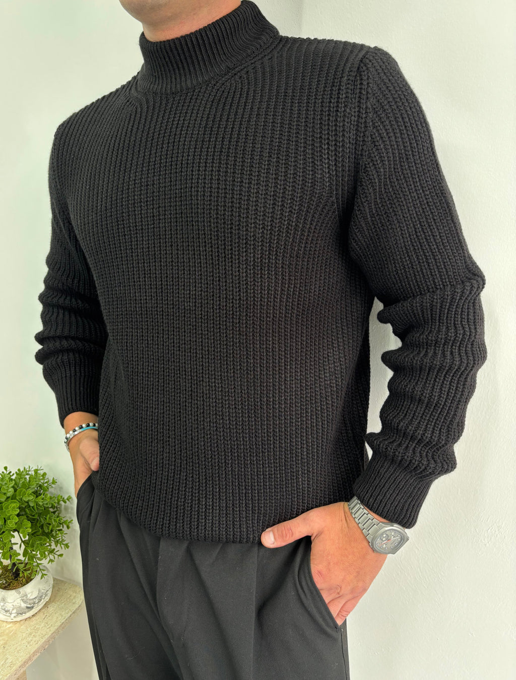 Yarım Balıkçı Yaka Triko Kazak