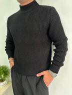 Yarım Balıkçı Yaka Triko Kazak