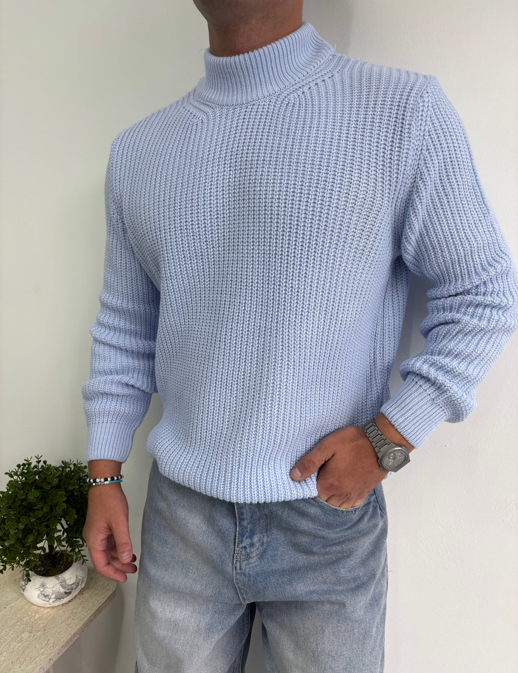 Yarım Balıkçı Yaka Triko Kazak