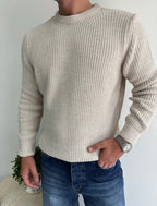 Bisiklet Yaka Kalın Örgü Triko Kazak