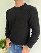 Bisiklet Yaka Kalın Örgü Triko Kazak