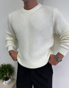 Bisiklet Yaka Kalın Örgü Triko Kazak