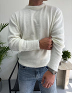 Peluş Dokulu Triko Kazak