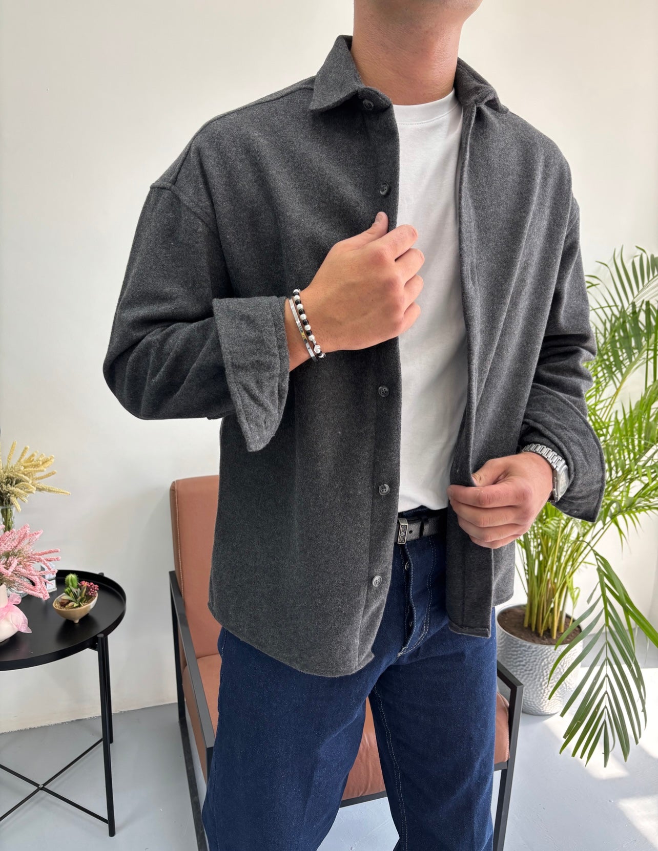 Kaşe Oversize Gömlek