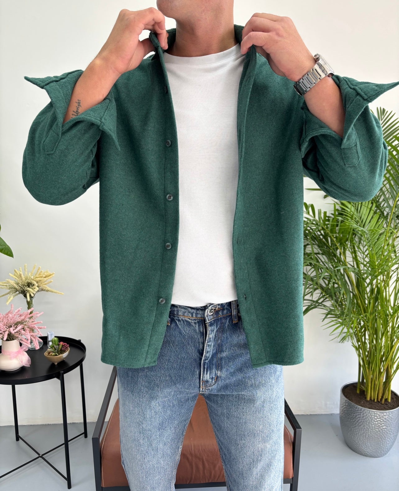 Kaşe Oversize Gömlek